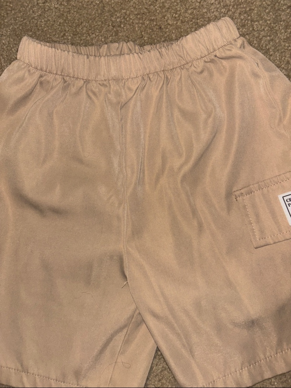 SHEIN Kids Tan Elastic Waist Shorts